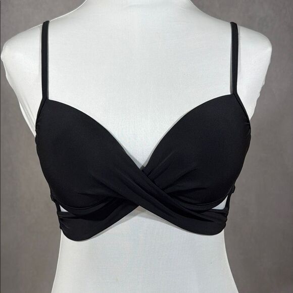 Xhilaration Black Push-Up Underwire Bikini Swim Top - Picture 1 of 7